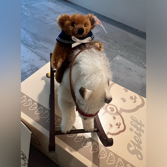 BNIB Steiff Teddy Bear on Rocking Horse 2007 Limited Edition papers & box 037337 - Picture 5 of 15